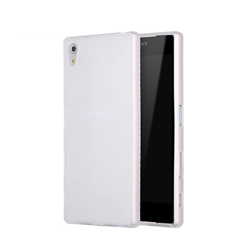 Cover Silicone Ultra Sottile Morbida Opaca per Sony Xperia Z5 Bianco