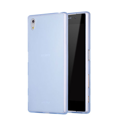 Cover Silicone Ultra Sottile Morbida Opaca per Sony Xperia Z5 Blu