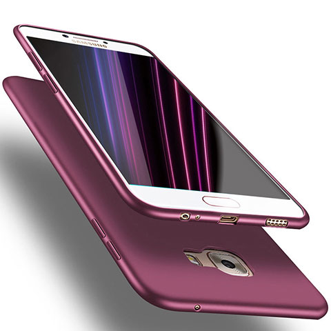 Cover Silicone Ultra Sottile Morbida S03 per Samsung Galaxy C7 Pro C7010 Viola