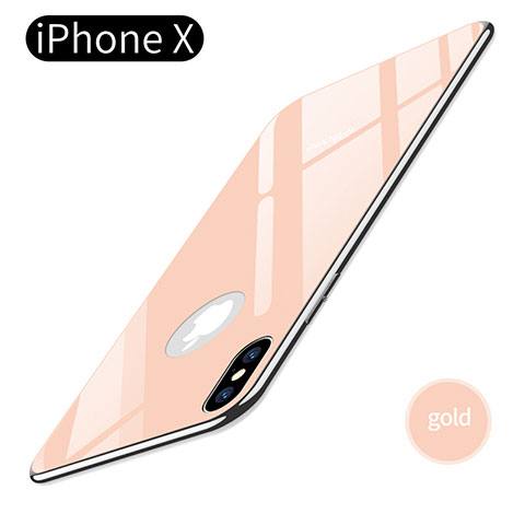 Cover Silicone Ultra Sottile Morbida Specchio per Apple iPhone Xs Max Oro