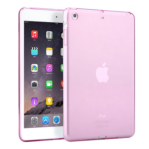 Cover TPU Trasparente Ultra Sottile Morbida per Apple iPad Mini 3 Rosa