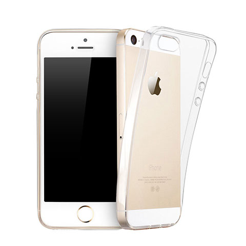 Cover TPU Trasparente Ultra Sottile Morbida per Apple iPhone 5 Chiaro