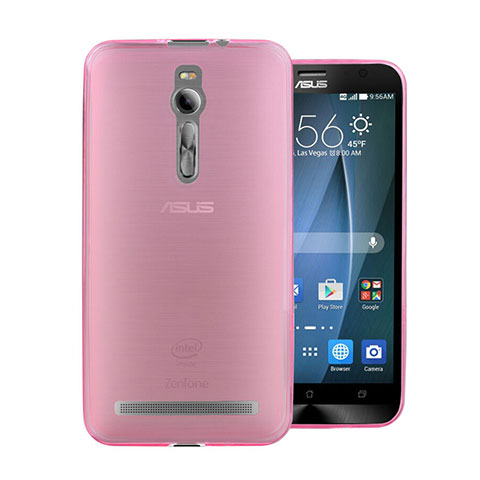 Cover TPU Trasparente Ultra Sottile Morbida per Asus Zenfone 2 ZE551ML ZE550ML Rosa