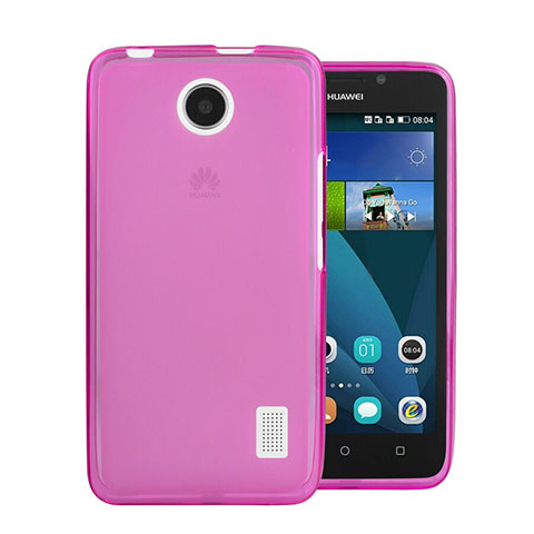 Cover TPU Trasparente Ultra Sottile Morbida per Huawei Ascend Y635 Rosa