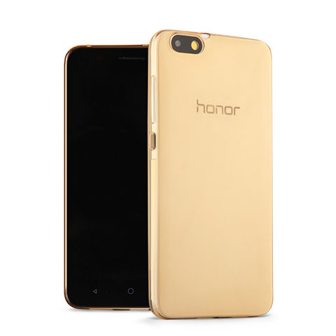 Cover TPU Trasparente Ultra Sottile Morbida per Huawei Honor 4X Oro