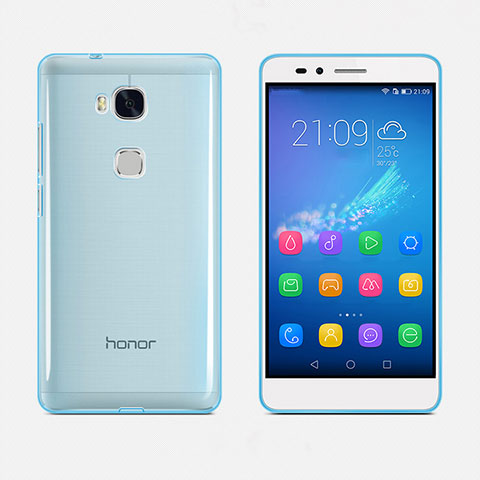 Cover TPU Trasparente Ultra Sottile Morbida per Huawei Honor 5X Blu