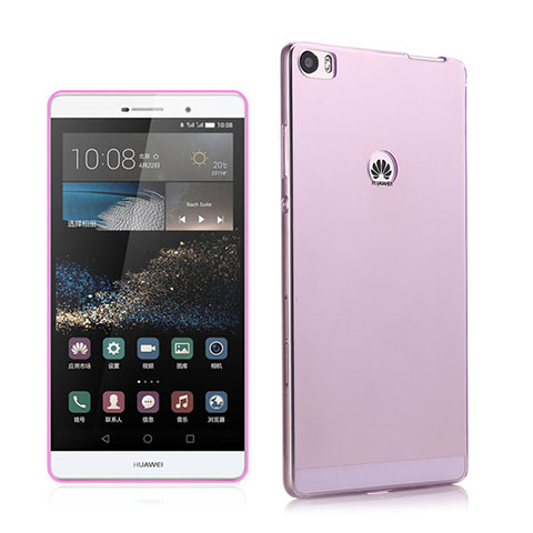 Cover TPU Trasparente Ultra Sottile Morbida per Huawei P8 Max Rosa