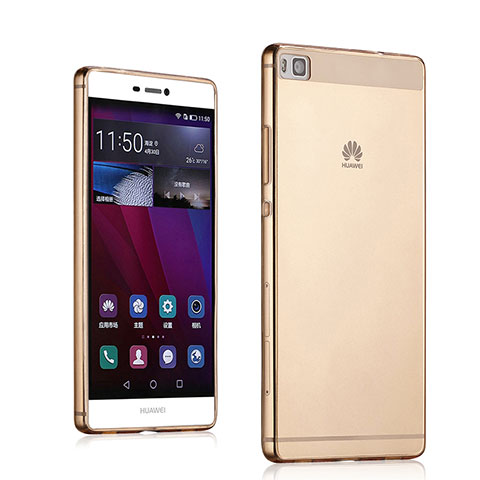 Cover TPU Trasparente Ultra Sottile Morbida per Huawei P8 Oro