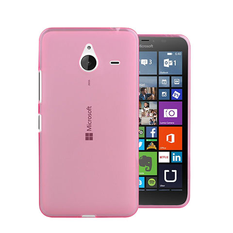 Cover TPU Trasparente Ultra Sottile Morbida per Microsoft Lumia 640 XL Lte Rosa