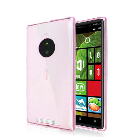 Cover TPU Trasparente Ultra Sottile Morbida per Nokia Lumia 830 Rosa