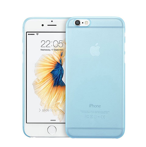 Cover Ultra Slim Trasparente Rigida Opaca per Apple iPhone 6 Cielo Blu