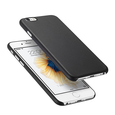 Cover Ultra Sottile Plastica Rigida Opaca G02 per Apple iPhone 6 Nero