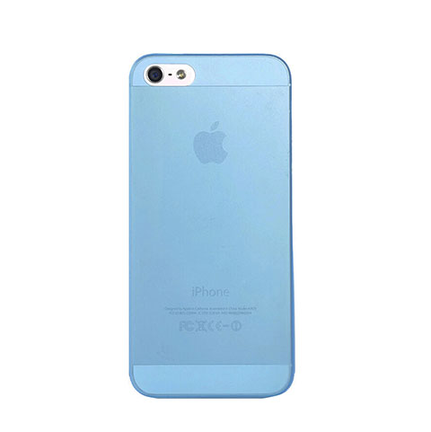 Cover Ultra Sottile Trasparente Morbida Opaca per Apple iPhone 5 Blu