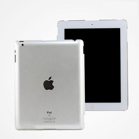 Cover Ultra Sottile Trasparente Rigida Opaca per Apple iPad 2 Bianco