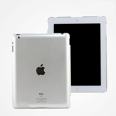 Cover Ultra Sottile Trasparente Rigida Opaca per Apple iPad 4 Bianco