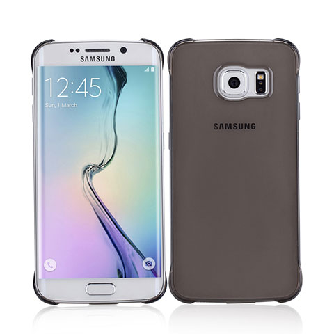 Cover Ultra Sottile Trasparente Rigida Opaca per Samsung Galaxy S6 Edge SM-G925 Grigio