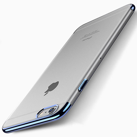 Cover Ultra Sottile Trasparente Rigida T01 per Apple iPhone 6 Blu