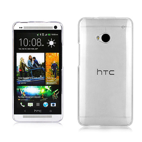 Custodia Crystal Trasparente Rigida per HTC One M7 Chiaro