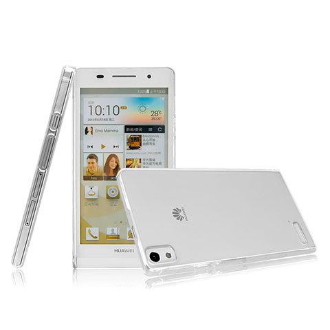 Custodia Crystal Trasparente Rigida per Huawei Ascend P6 Chiaro