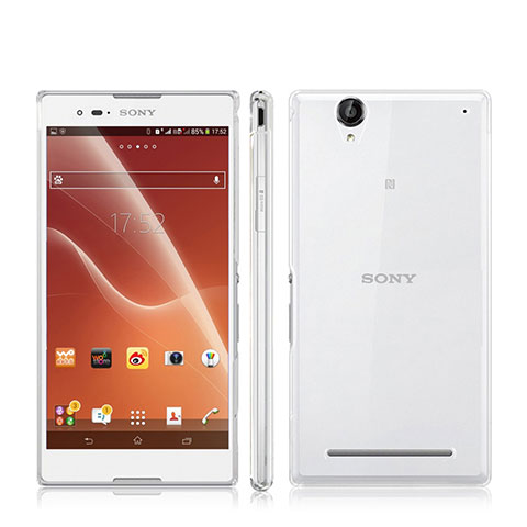 Custodia Crystal Trasparente Rigida per Sony Xperia T2 Ultra Dual Chiaro