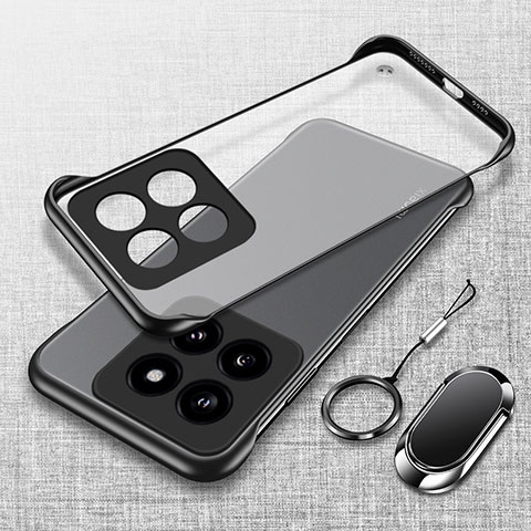 Custodia Crystal Trasparente Rigida Senza Cornice Cover H01 per Xiaomi Mi 14 5G Nero