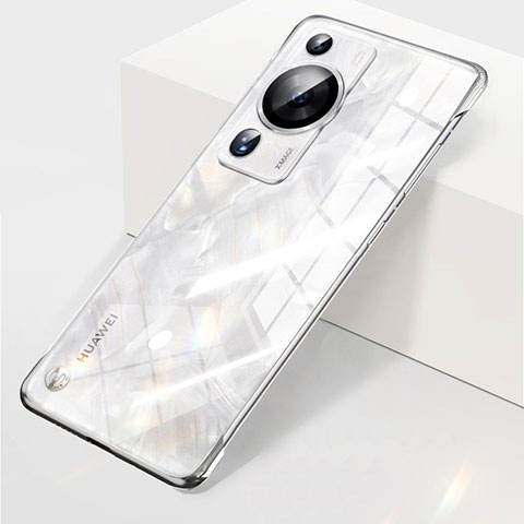 Custodia Crystal Trasparente Rigida Senza Cornice Cover H03 per Huawei P60 Argento