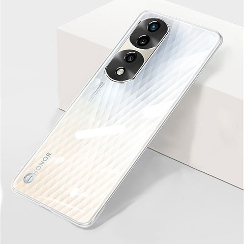Custodia Crystal Trasparente Rigida Senza Cornice Cover per Huawei Honor 80 Pro 5G Argento