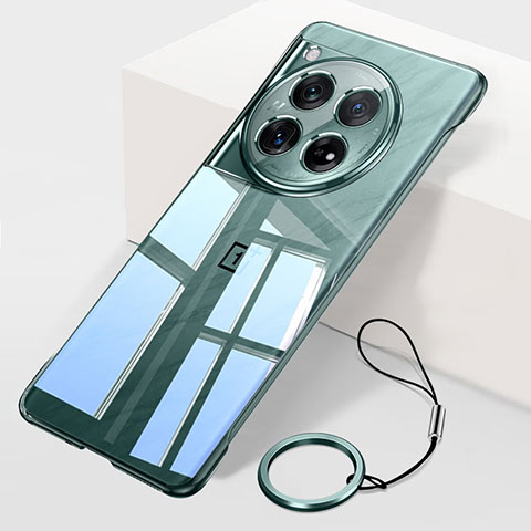 Custodia Crystal Trasparente Rigida Senza Cornice Cover per OnePlus 12 5G Verde