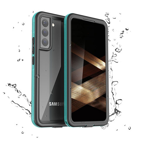 Custodia Impermeabile Silicone e Plastica Opaca Waterproof Cover 360 Gradi per Samsung Galaxy S24 Plus 5G Verde