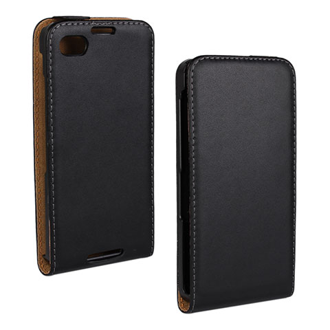 Custodia In Pelle Flip per Blackberry A10 Nero