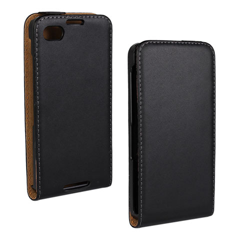 Custodia In Pelle Flip per Blackberry Q10 Nero