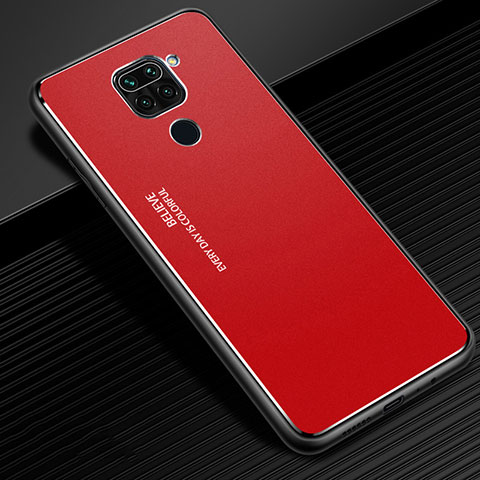 Custodia Lusso Alluminio Cover C01 per Xiaomi Redmi Note 9 Rosso