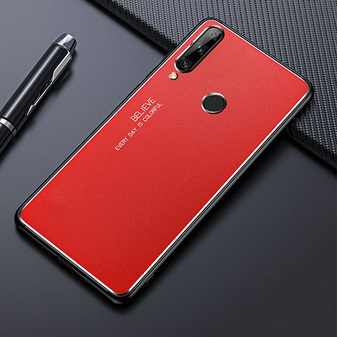 Custodia Lusso Alluminio Cover M01 per Huawei Enjoy 10 Plus Rosso