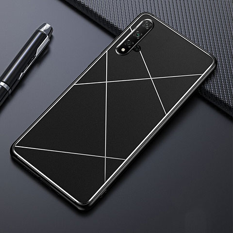 Custodia Lusso Alluminio Cover M01 per Huawei Nova 5 Nero