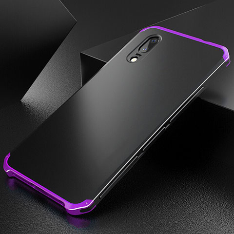 Custodia Lusso Alluminio Cover M01 per Huawei P20 Viola