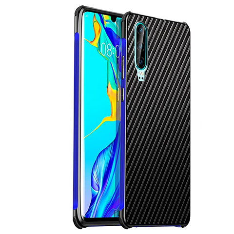 Custodia Lusso Alluminio Cover M01 per Huawei P30 Blu