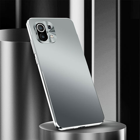 Custodia Lusso Alluminio Cover M01 per Xiaomi Mi 11 5G Argento