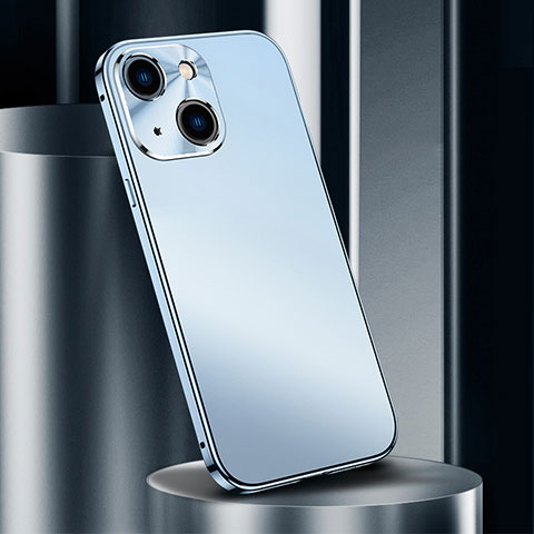 Custodia Lusso Alluminio Cover M02 per Apple iPhone 13 Blu