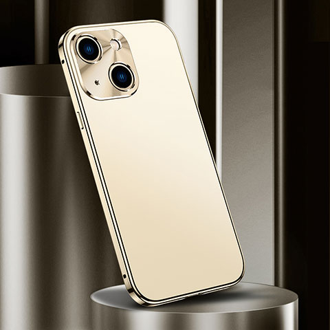 Custodia Lusso Alluminio Cover M02 per Apple iPhone 13 Mini Oro