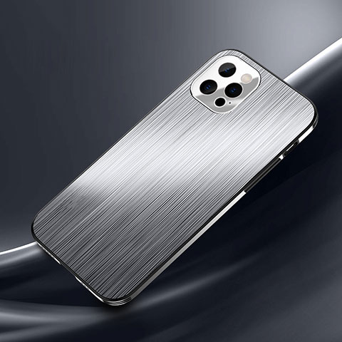 Custodia Lusso Alluminio Cover M02 per Apple iPhone 14 Pro Max Argento