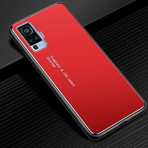 Custodia Lusso Alluminio Cover M03 per Vivo X50 Pro 5G Rosso