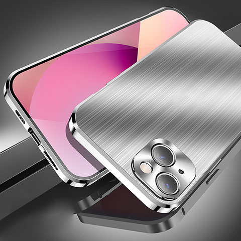 Custodia Lusso Alluminio Cover M06 per Apple iPhone 14 Argento