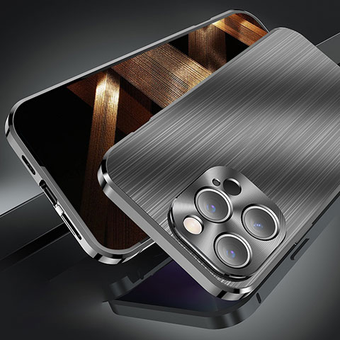 Custodia Lusso Alluminio Cover M06 per Apple iPhone 14 Pro Max Nero