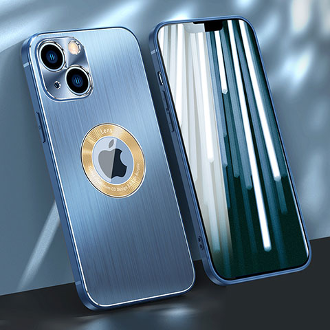 Custodia Lusso Alluminio Cover M08 per Apple iPhone 13 Mini Blu