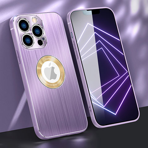 Custodia Lusso Alluminio Cover M08 per Apple iPhone 13 Pro Max Viola