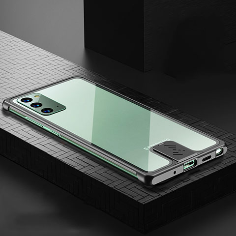 Custodia Lusso Alluminio Cover N03 per Samsung Galaxy Note 20 5G Nero