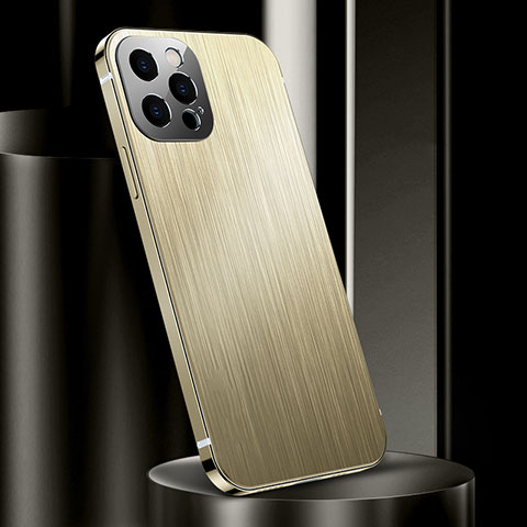 Custodia Lusso Alluminio Cover per Apple iPhone 14 Pro Max Oro