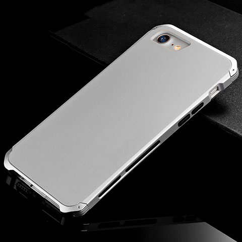 Custodia Lusso Alluminio Cover per Apple iPhone SE (2020) Argento
