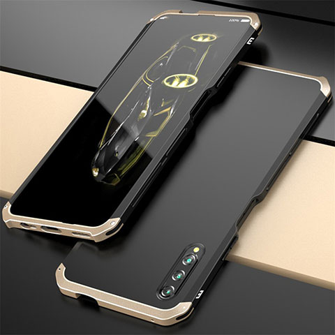 Custodia Lusso Alluminio Cover per Huawei Honor 9X Pro Oro e Nero