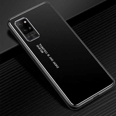 Custodia Lusso Alluminio Cover per Huawei Honor Play4 Pro 5G Nero